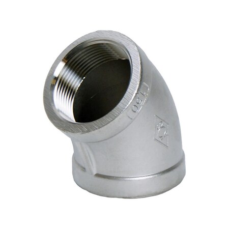 Tool Time 1.25 in. Thread Stainless Steel 45 Degree Elbow TO153552